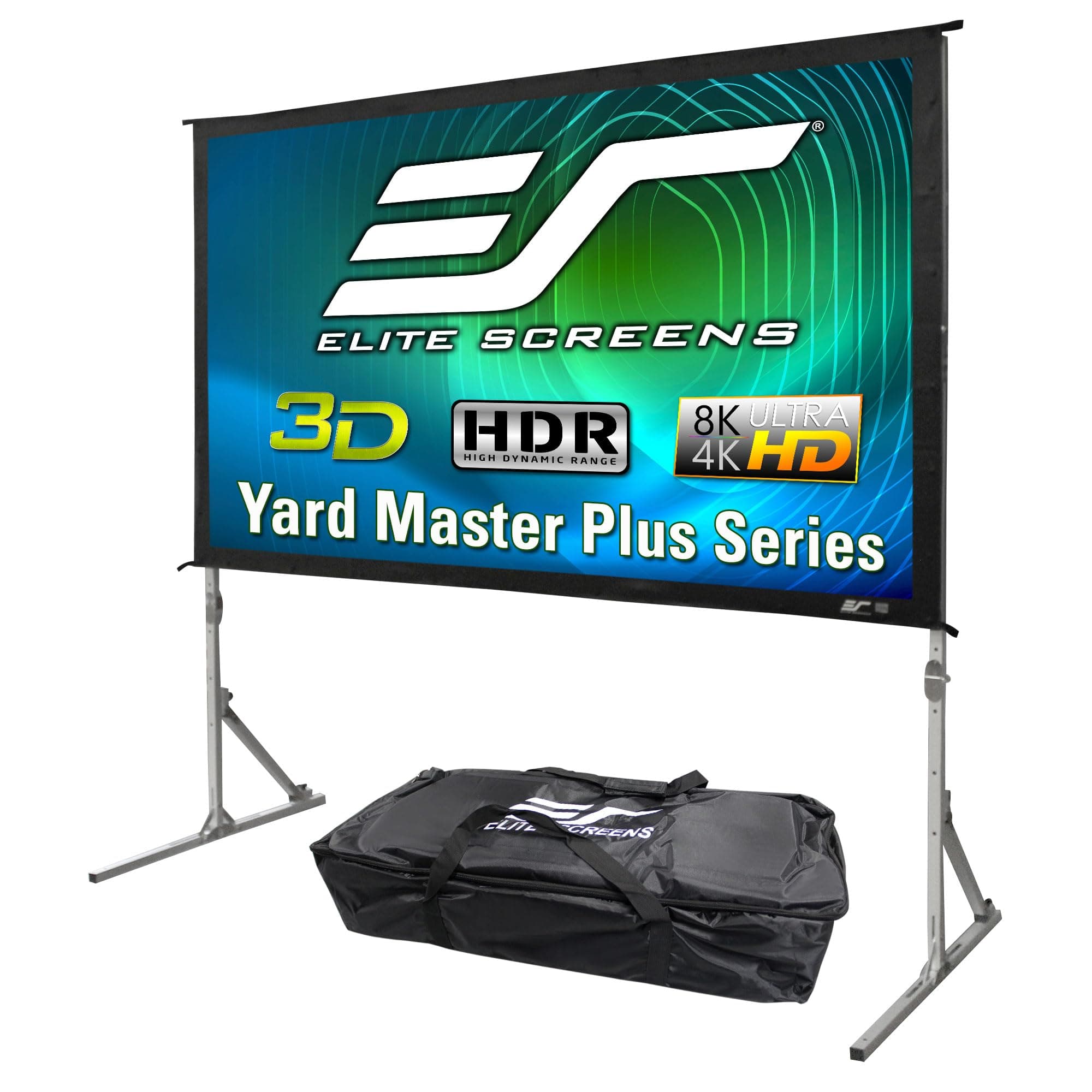 Elite Screens Yard Master Plus, 120-INCH 16:9 Height Setting Adjustable Portable Projector Screen, 4K HD Outdoor Indoor Movie Theater Front Projection, US Based Company 2-YEAR WARRANTY, OMS120H2PLUS