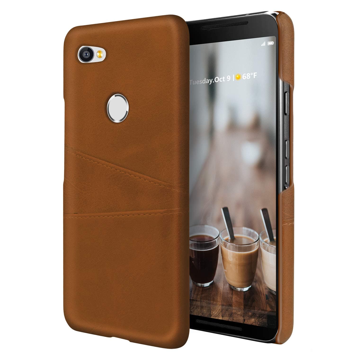 abitku Google Pixel 3a XL Wallet Case, Slim PU Leather Back Case Cover Credit Card Holder for Google Pixel 3a XL Case 6.0 Inch (2019) (Brown)