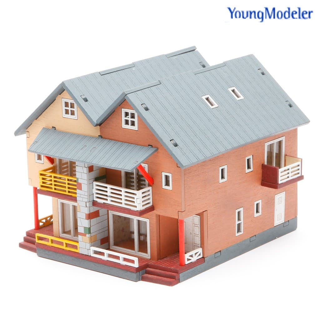 [YOUNGMODELER] Desktop Wooden Assembly Model Kits (Duplex House)