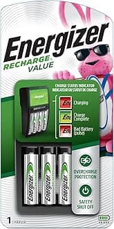 Recharge Value Charger for NiMH Rechargeable AA and AAA Batteries