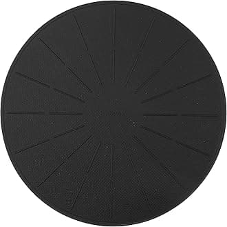 Induction Cooktop Mat - Silicone Fiberglass Scratch Protector - for Magnetic Stove - Non Slip Pads to Prevent Pots from Sliding During Cooking_ Black (11inches)