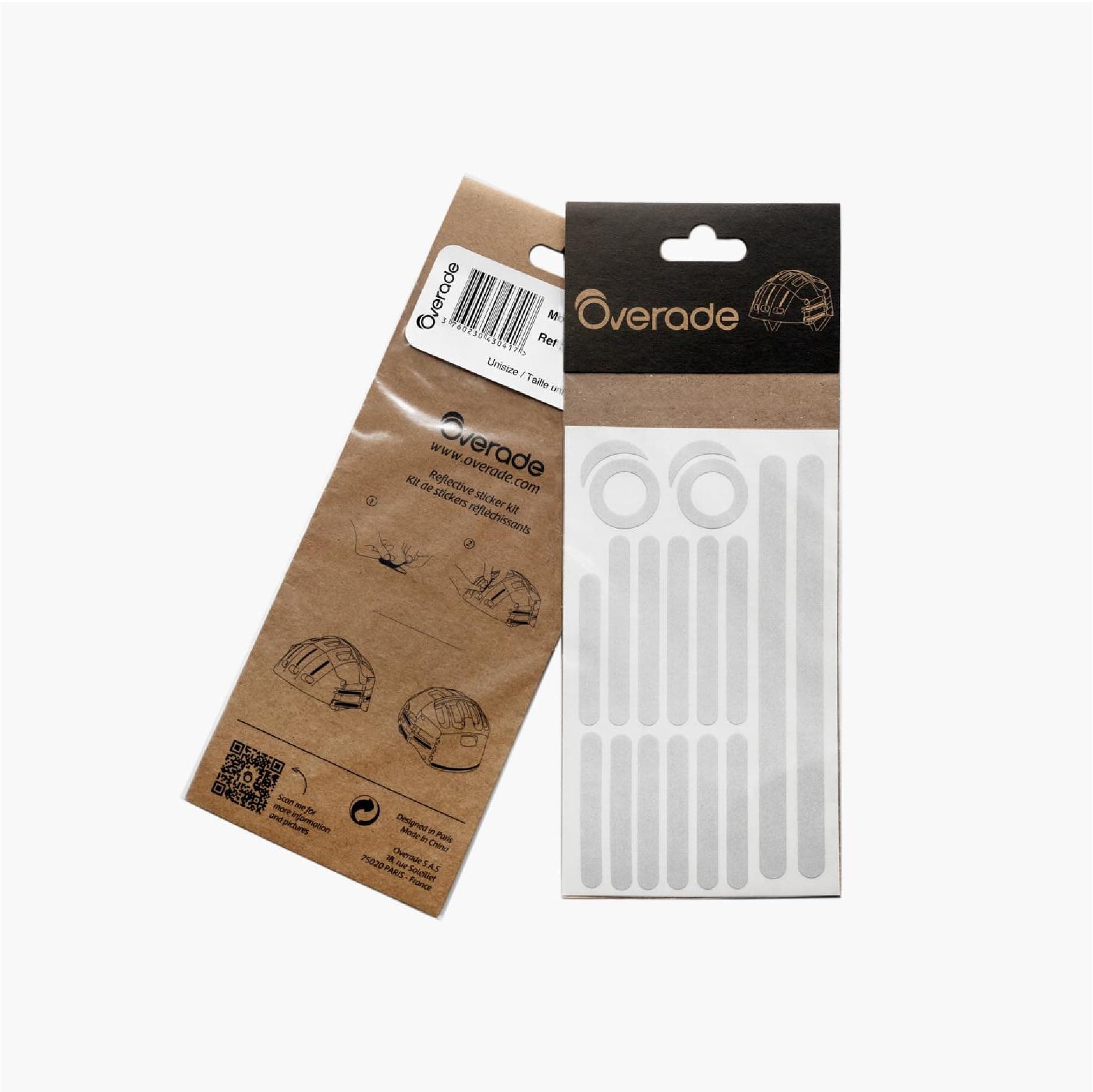 OVERADE High Visibility 3M Reflective Stickers, High Performance Adhesion, Very Long Durability, Sticks to All Helmets, Bikes, Motorcycles, Scooters