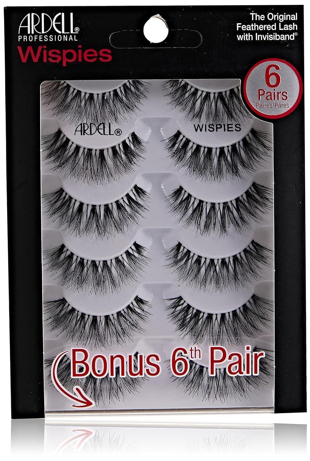 False Eyelashes Wispies Black, 1 Pack (6 Pairs Per Pack) Of Strip Lashes Pack), 6 Pair (Pack 1)