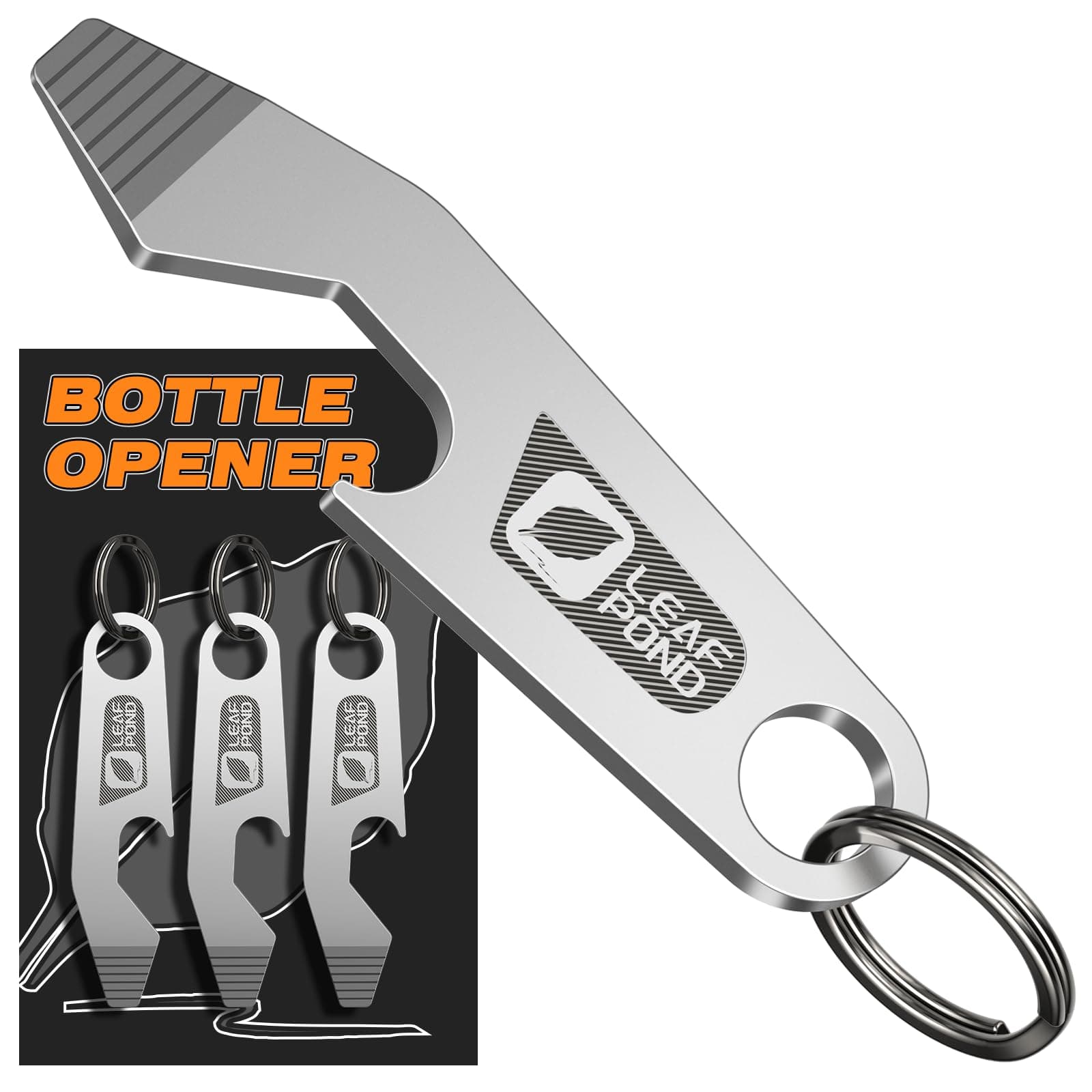 3-Pack Bottle Opener Keychain, EDC Pry Bar, Flathead Screwdriver Tip, Beer Opener Key Chain, Keychain Pry Bar, EDC Bottle Opener, Portable Key Tool, Stainless Steel Can Opener Keychain