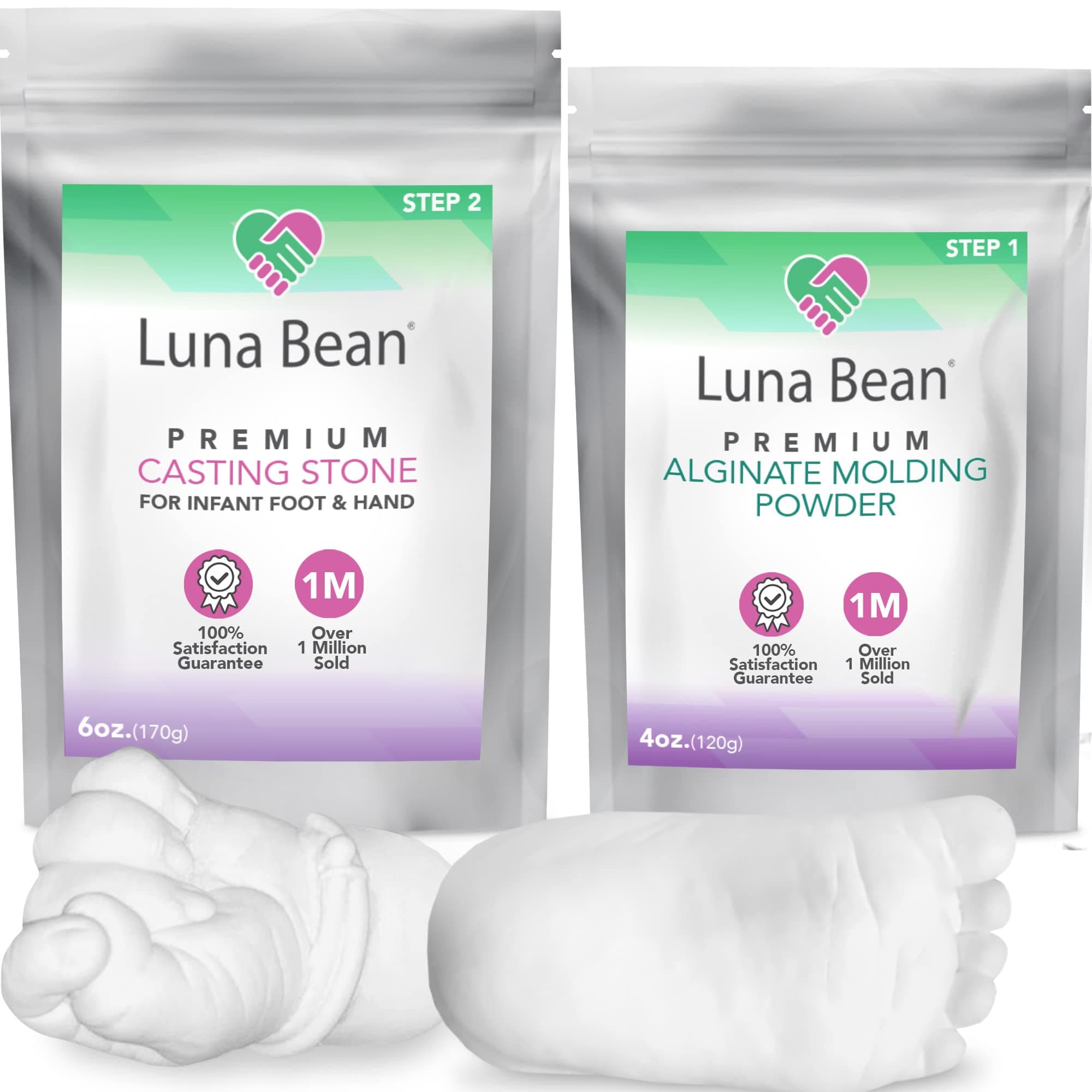 Luna Bean - Replacement Powders - for Infant Life Plaster Casting Keepsake Kit (Step 1 & 2)