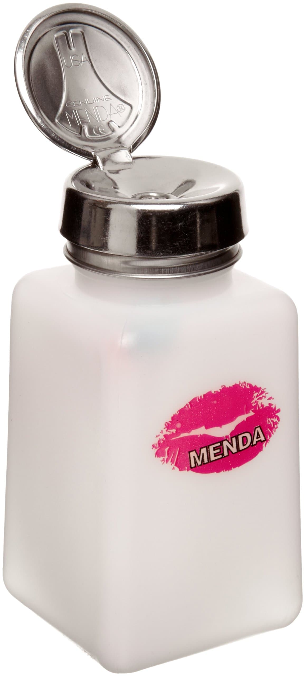Menda 35752 High-Density Polyethylene Bottle with One-Touch Pump, 1980s Lips Imprint, 6oz Capacity