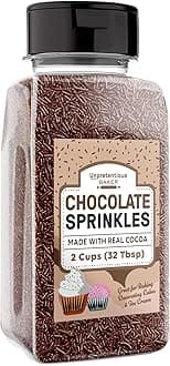 Unpretentious Chocolate Sprinkles, Perfect for Festivities, Multi-Use Shaker Bottle, Dessert Decorating