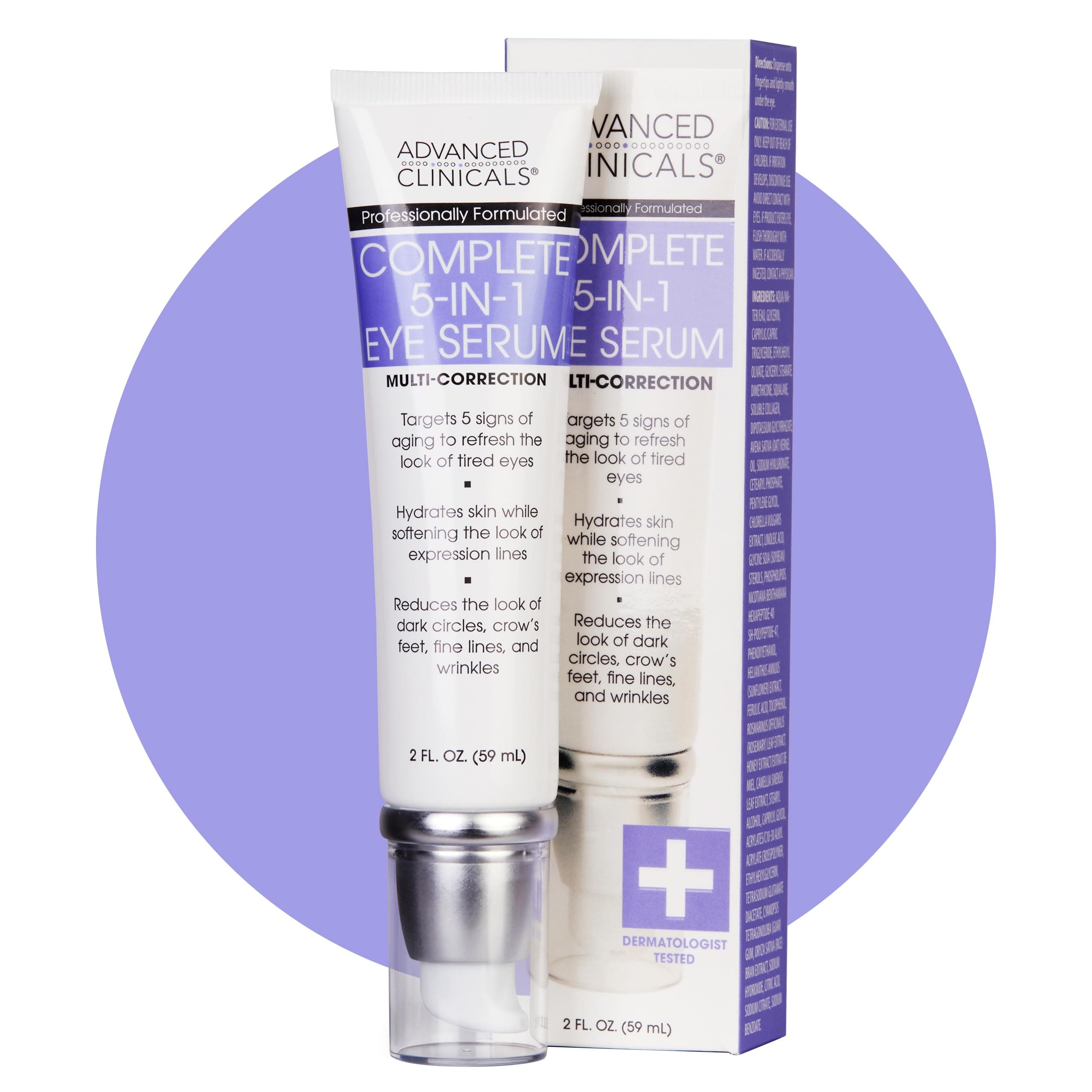 Advanced Clinicals, Complete 5 in 1 Eye Serum, Multi Collection, 59 ml (2 fl oz)