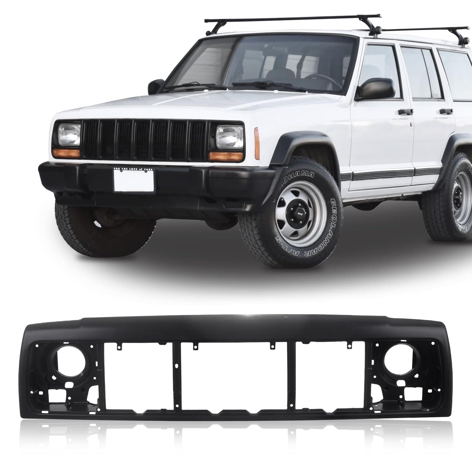 Front Cherokee Header Panel Grille - Compatible With 1997-2001 JEEP Cherokee CH1220115 55055233AE