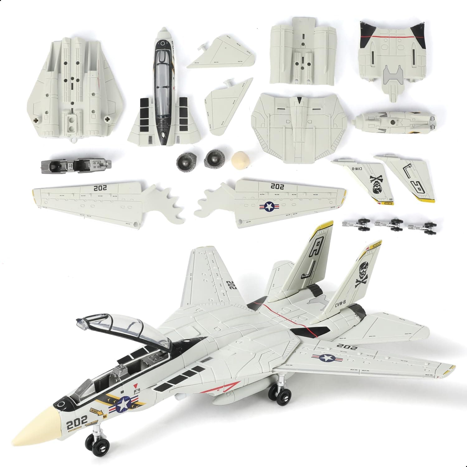 F-14 Tomcat 3D Quick Build Model Kit – Fighter Jet Aircraft Puzzle, Precision DIY Military Aircraft Building Kit for Adults, Collectible Display Aviation Hobby, STEM Engineering Gift