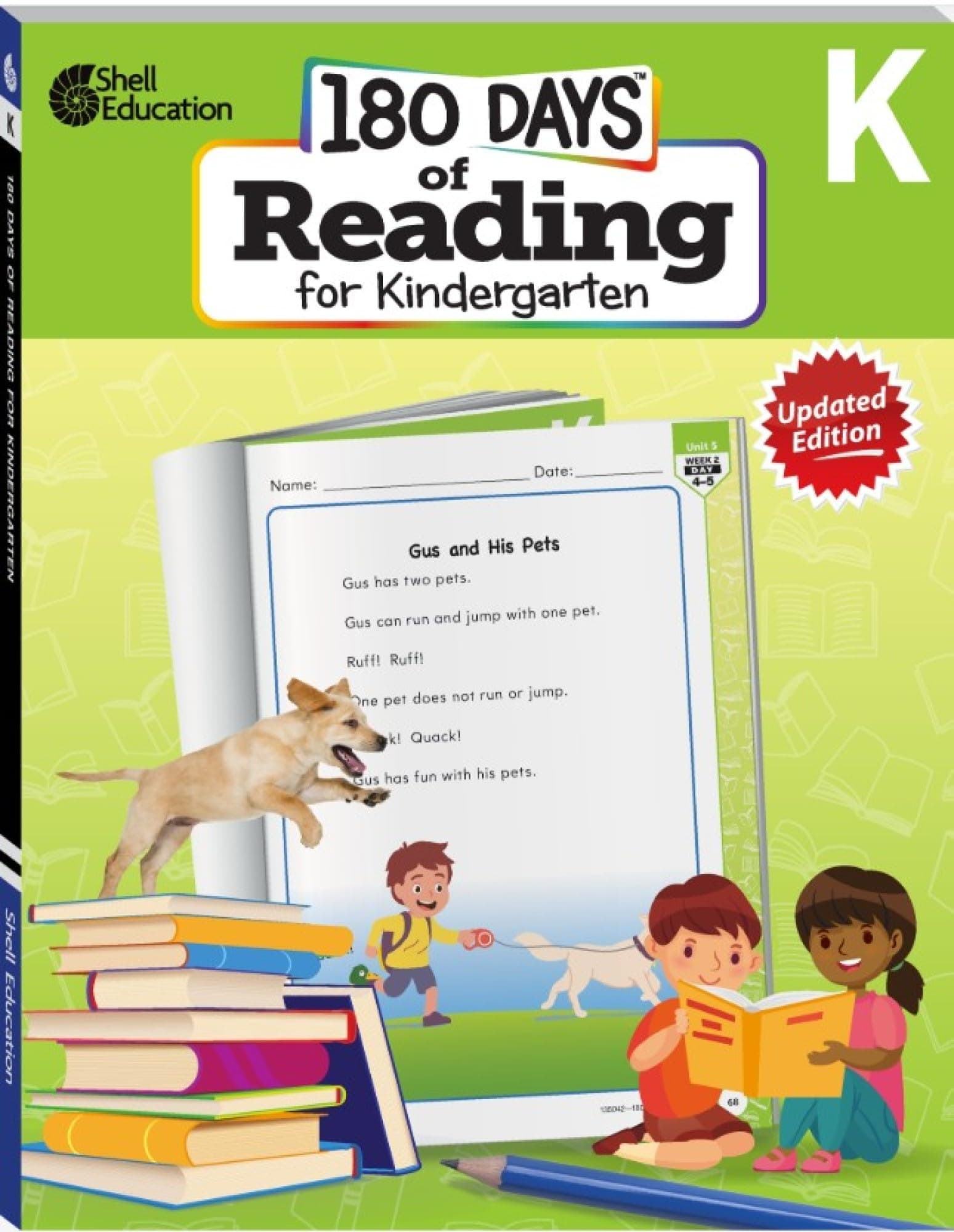 180 Days™: Reading for Kindergarten 2nd Edition Practice Workbook for Classroom and Home, Cool and Fun Practice Created by Teachers (180 Days of Practice)