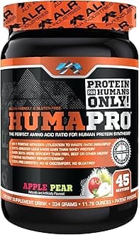 Humapro | Amino Acids Protein Matrix for Humans | 99% Utilization for Lean Muscle | Vegan, Gluten Free | 334g / 45 Servings (Apple Pear)