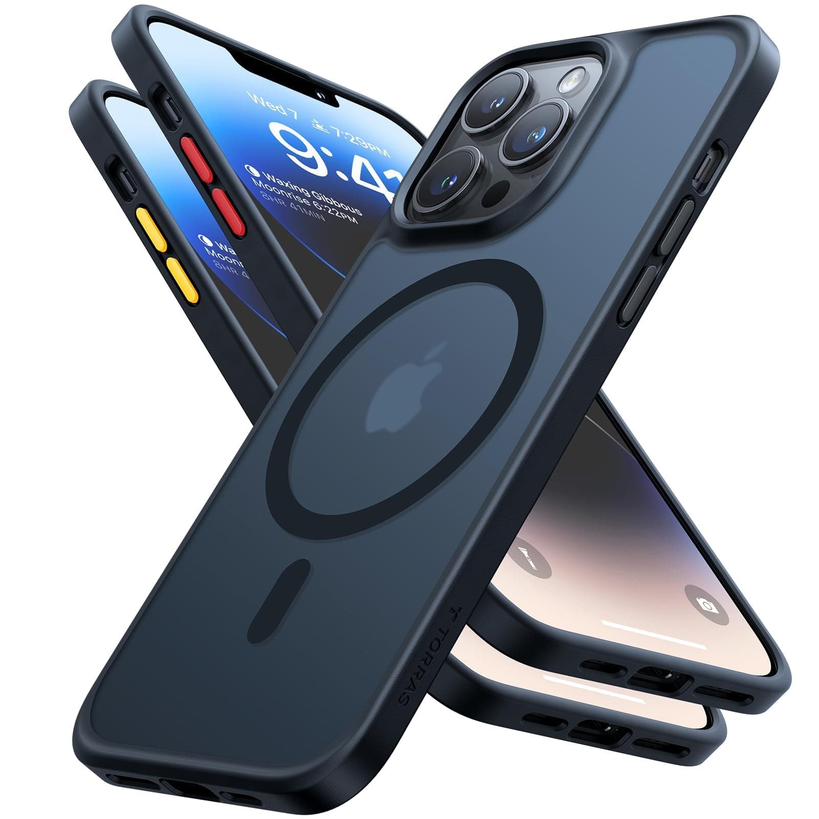 for iPhone 13 Pro Max Case with MagSafe, 12FT Military Grade Shockproof, Slim Thin but Sturdy, Velvety Touch and Anti-Slip Texture, Magnetic Protective for iPhone 13 Pro Max Cover, Matte Black