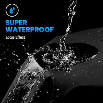 Favoto Updated Version Motorbike Cover Waterproof Motorcycle Cover XXXL Dustproof Heat-Resistant Outdoor Protection 104 x 41 x 50 inch with 2 Windproof Buckles Black Camouflage