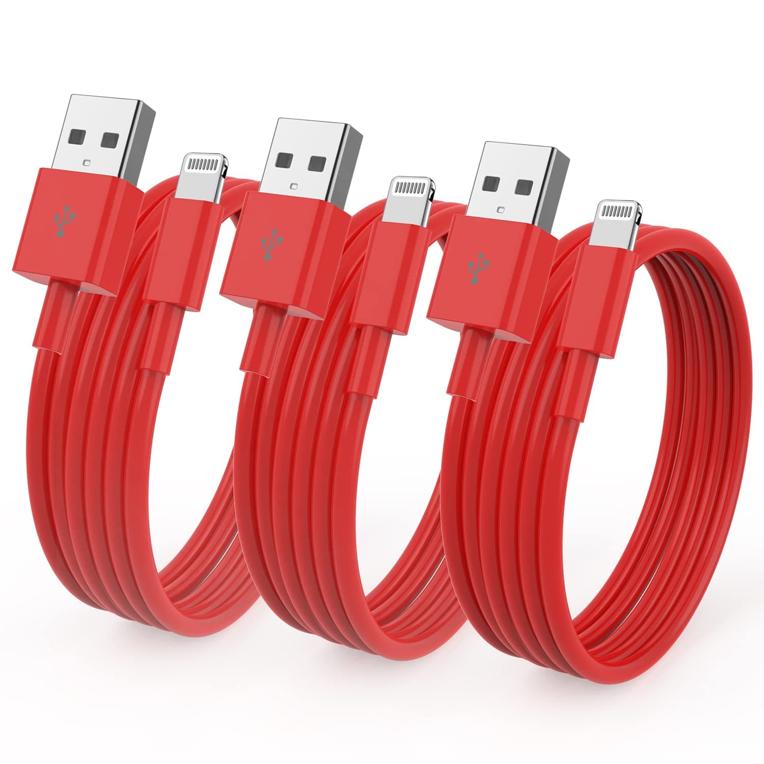 3 Pack [ Apple MFi Certified ]iPhone Charger 6ft,Long Lightning to USB Cable 6 Feet,Fast Apple Charging Cable Cord 6 Foot for iPhone 14/14 Max/13Pro Max/12Mini/11Pro/11/XS/XR/8/7/6s/iPad,Air Original…