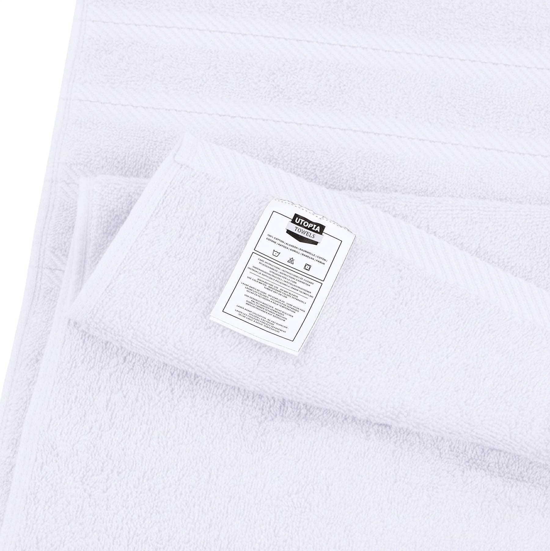 Utopia Towels 4 Pack Premium Extra Large Bath Towels Set, (30 x 60 Inches) 100% Ring Spun Cotton 500GSM, Lightweight and Highly Absorbent Quick Drying Towels, Perfect for Daily Use (White)