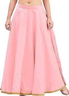 Studio Shringaar Women's Poly Silk Skirt/Lehenga With 8 Meters Maxi Flare (Double Ghera)