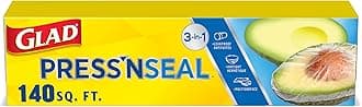 Glad Press'N Seal Food Plastic Wrap, 140 Square Foot Roll (Package May Vary)