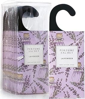 Large 12 Packs Lavender Hanging Closet Deodorizer Air Freshener Long Lasting Scented Sachets Smell Goods for House