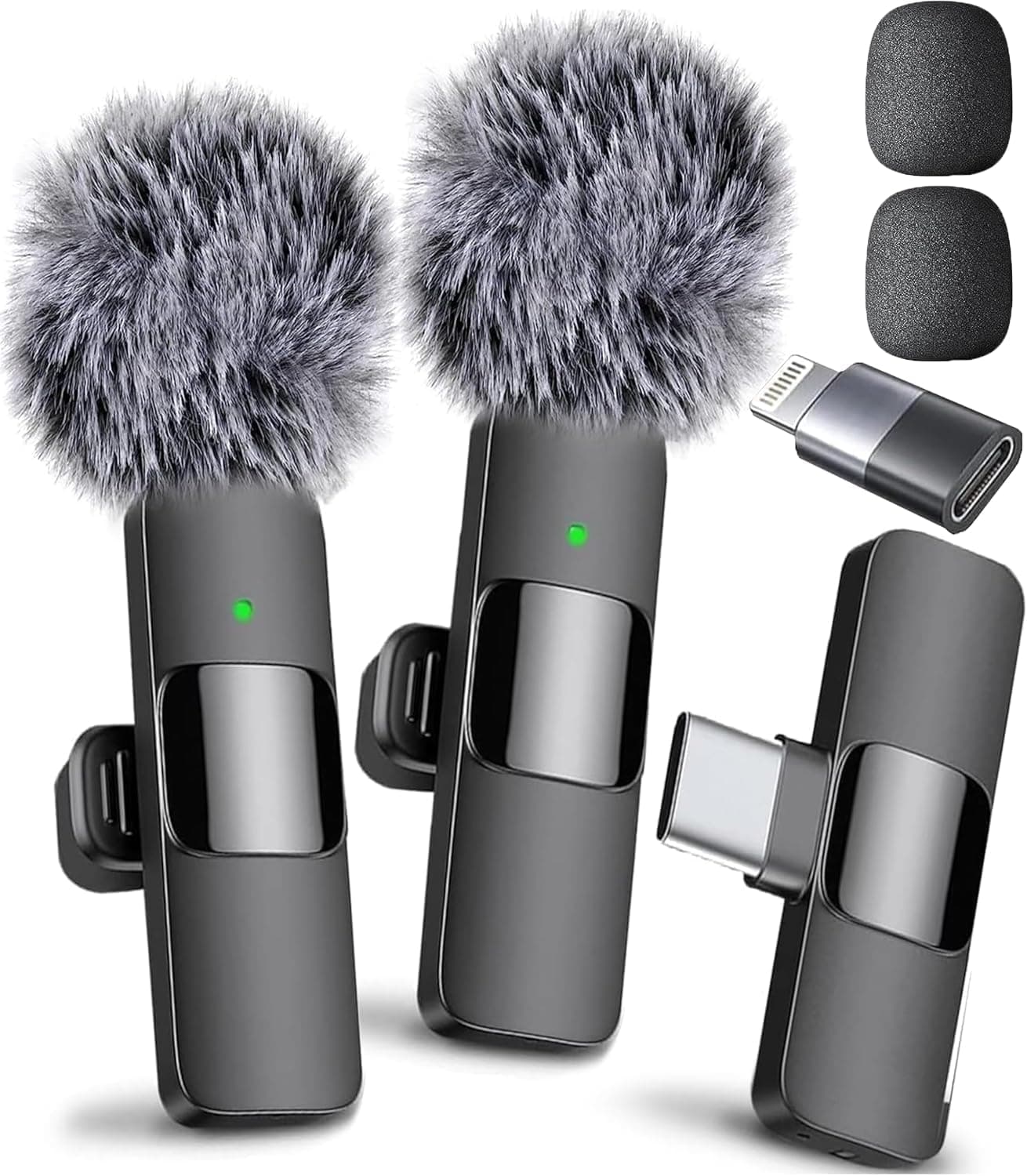 Mini Mic Pro (Latest Model) - Professional Wireless Microphone for iPhone, iPad, Android, Lavalier Microphone for Video Recording - iPhone Mic Crystal Clear Recording with USB-C for Content Creators