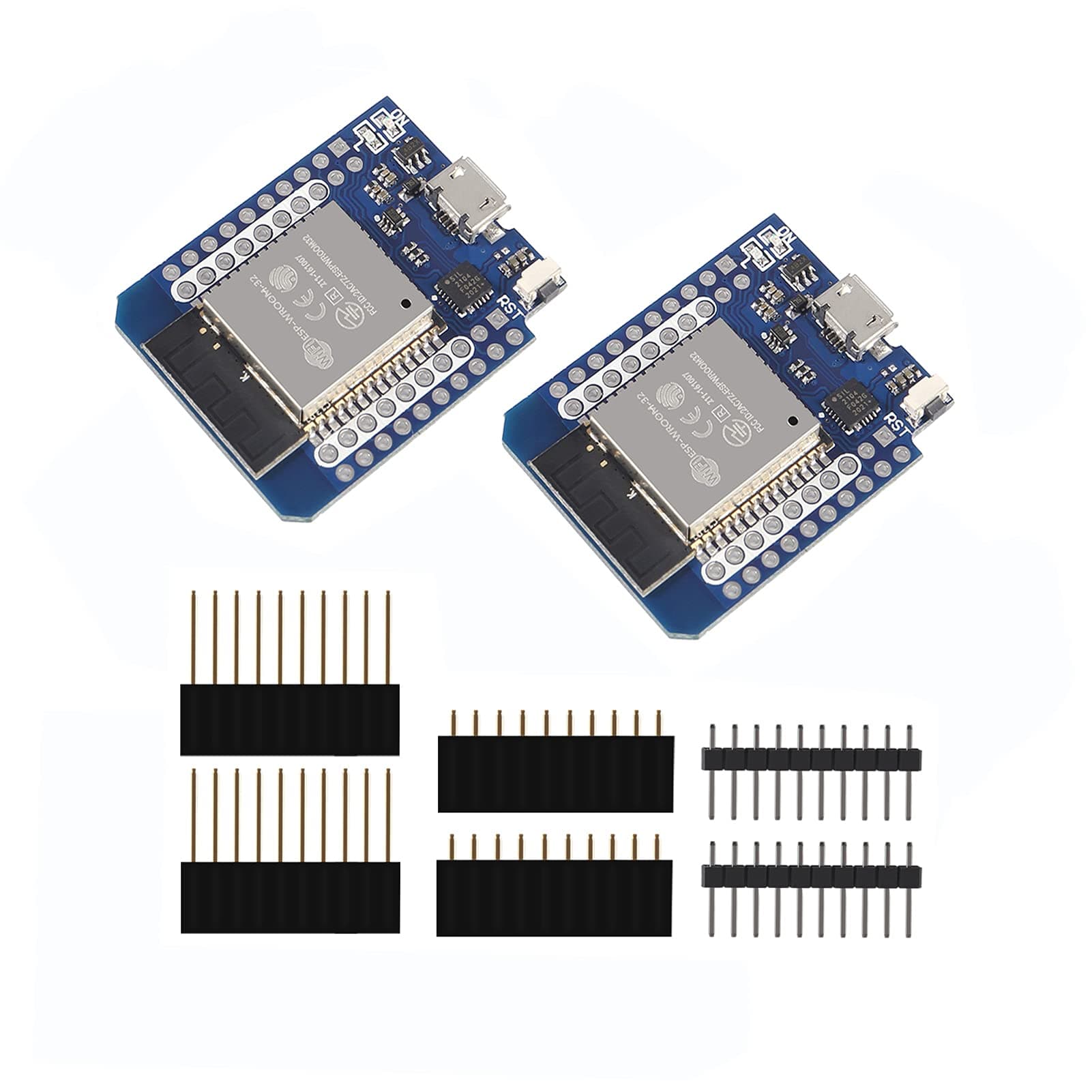 2PCS ESP32 NodeMCU Board Live Mini Kit for ESP32 WiFi Module Bluetooth Internet of Development Board Based ESP8266 Fully Functional with Pins for DIY Kit