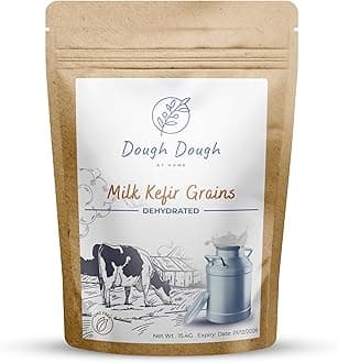 Dough Dough at home Milk Kefir grains Starter Culture, 15 Grams - Dehydrated easy to use