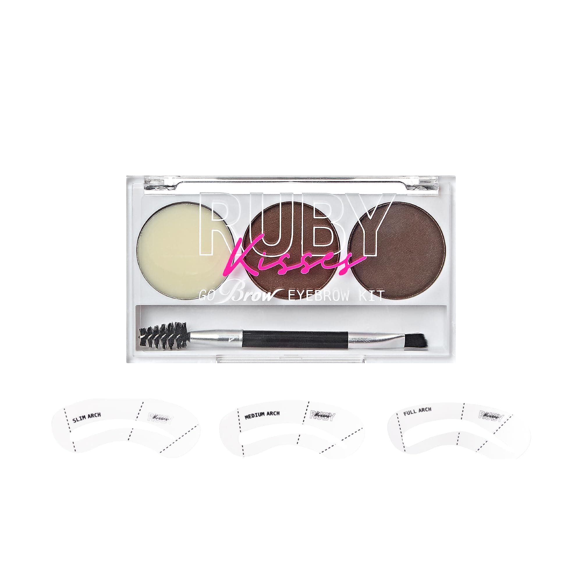 Ruby Kisses GoBrow Eyebrow Kit (RBKT01 - Black Dark Brown)