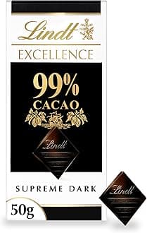 Lindt Excellence Intense Dark 99% Cocoa Chocolate Bar, 50g
