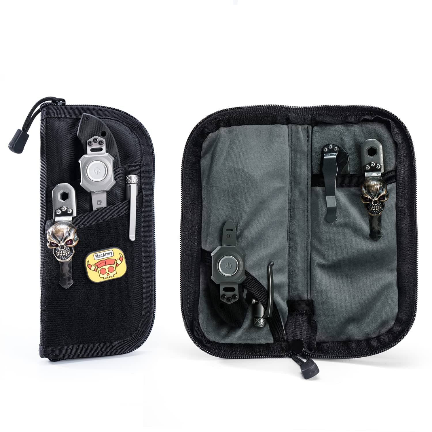 VIPERADE VE7 Tool Pouch, Tool Pocket Organizer for Men, Small EDC Pouch with 4 Pockets, Utility Long EDC Organizer Pouch with DIY Patches Area, Best Protection Bag for Your EDC Gears