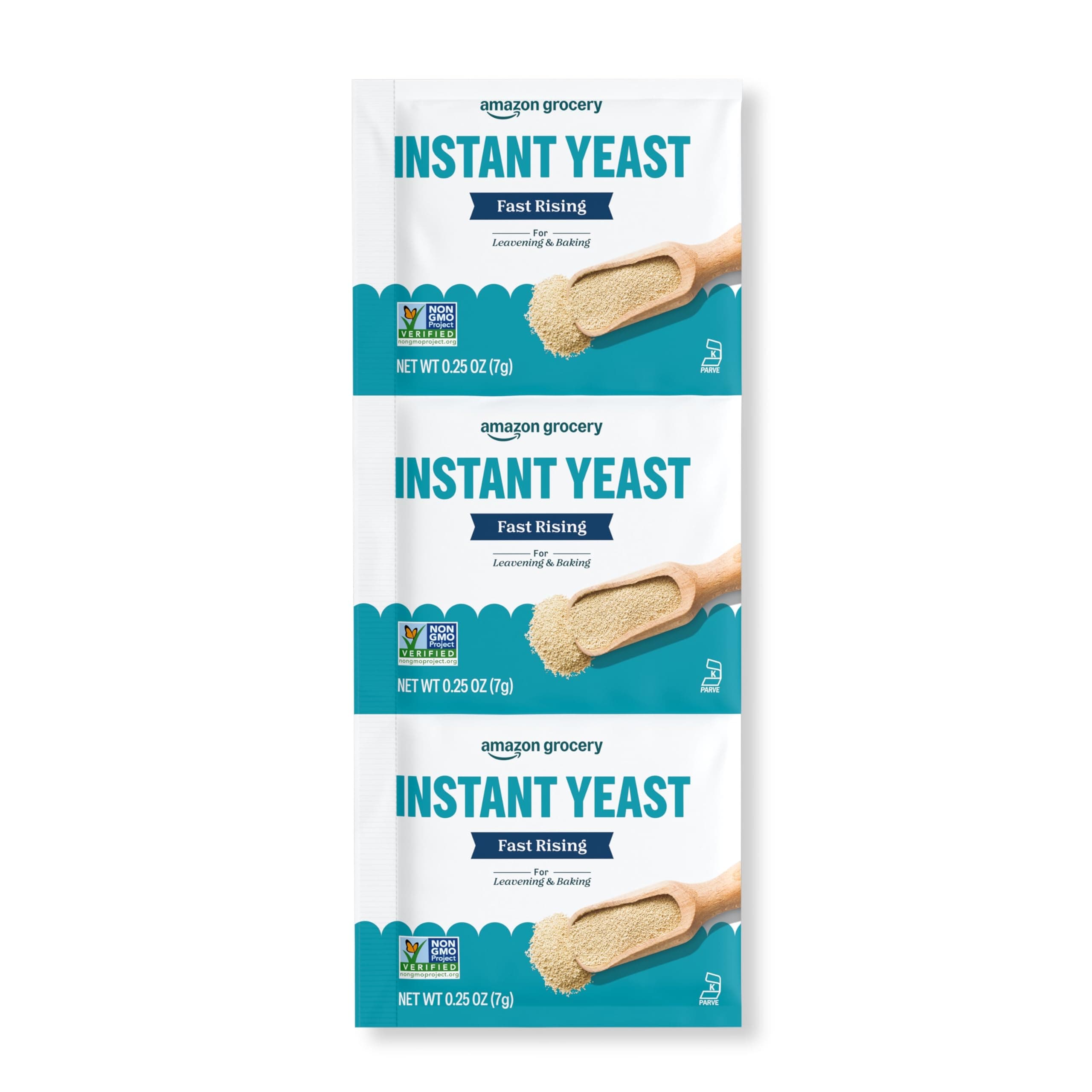 Amazon Grocery, Fast Rising Instant Yeast, 0.75 Oz, 3 Ct