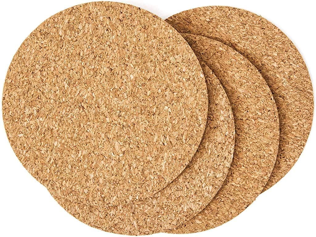 Cork Drink Coasters 1/8" Thick 30 Pack - Home Bar and Kitchen Essential - Blank Reusable Absorbent Eco-friendly DIY Project Tile Craft Board - Restaurant Cafe Wedding Supplies and Accessories