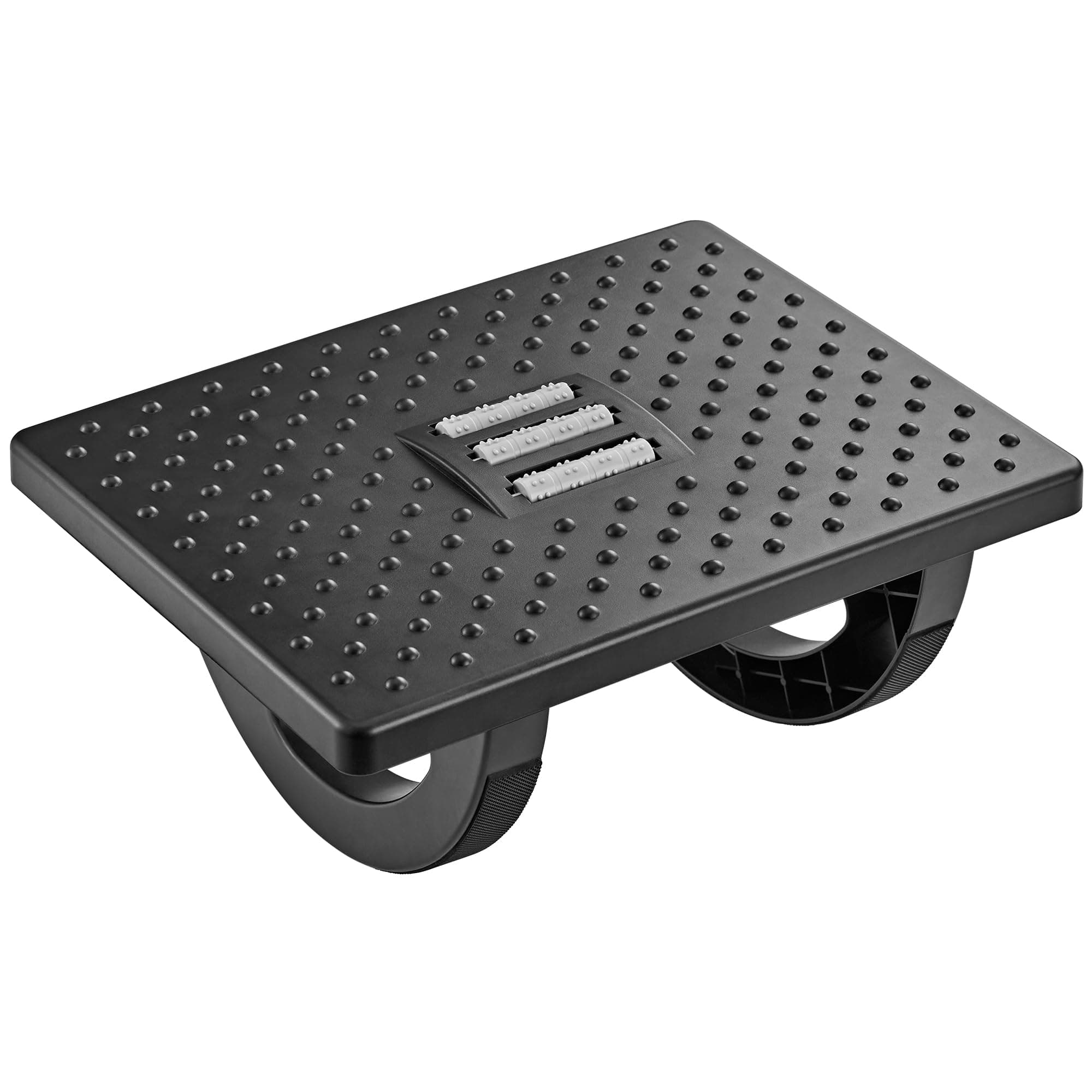 HEETA Foot Rest Under Desk, Good Support Foot Stool with Roller Massager, 180° Rotate Ergonomic Footrest Non-Skidding for Office Home, Easy to Assemble