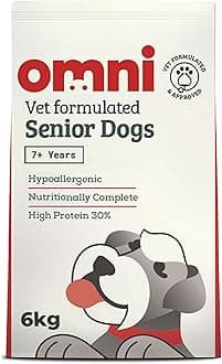 OMNI Hypoallergenic Dog Food for Senior Dogs 6kg - Protein-Rich Dry Kibble, Made in the UK with Natural Ingredients, Backed by Vets, Supported By Science, Dragons’ Den Winners