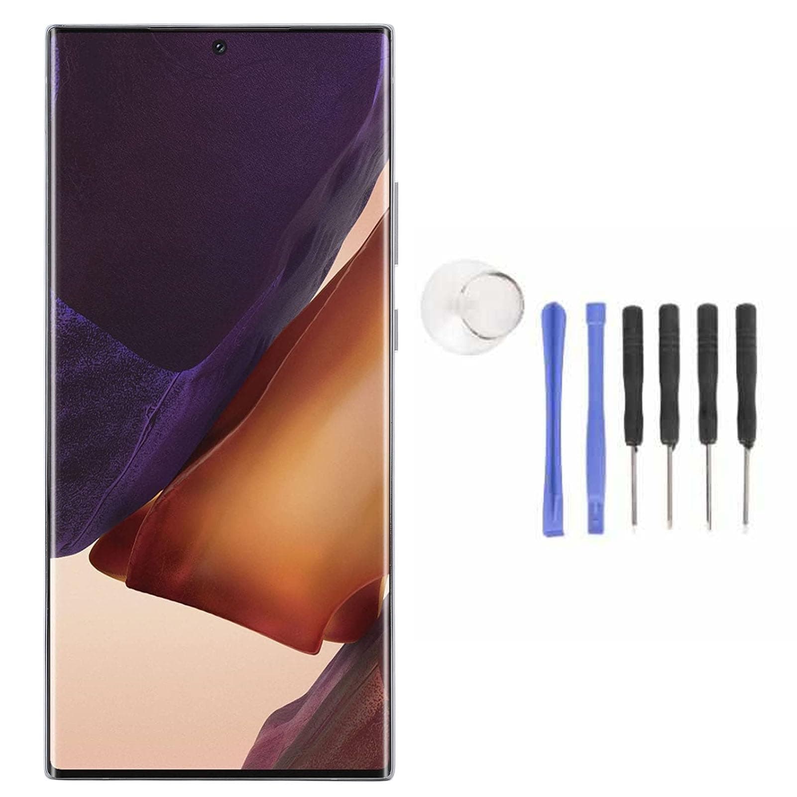 6.9 Inch Phone Screen Replacement for Note 20 Ultra, TFT LCD Display Touch Digitizer Assembly with Repair Tools, Phone Touch Screen Assembly for SM N986U SM N986B (Black) (Silver)