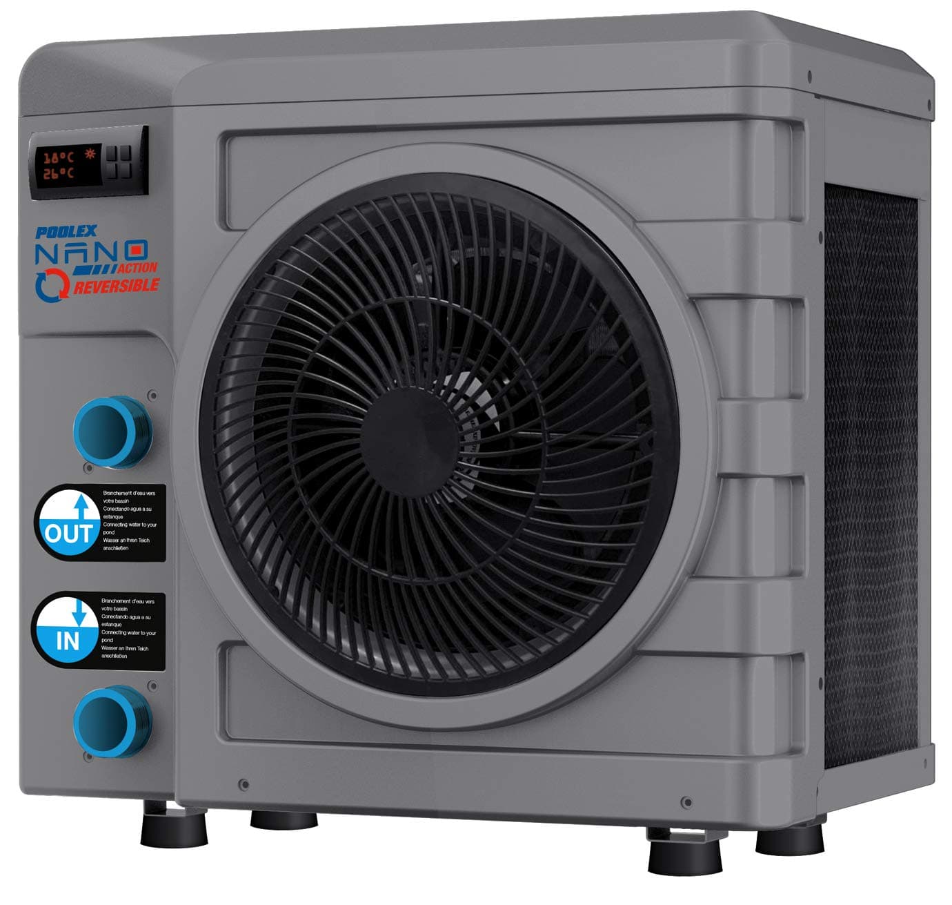 POOLEX Nano 5kW Reversible Heat Pump, Grey