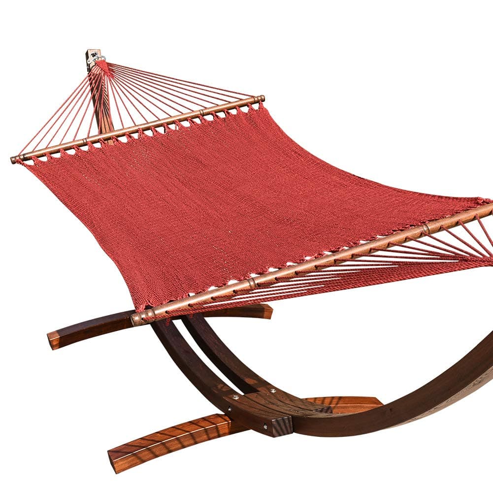 55 Inch Caribbean Rope Hammock, Red