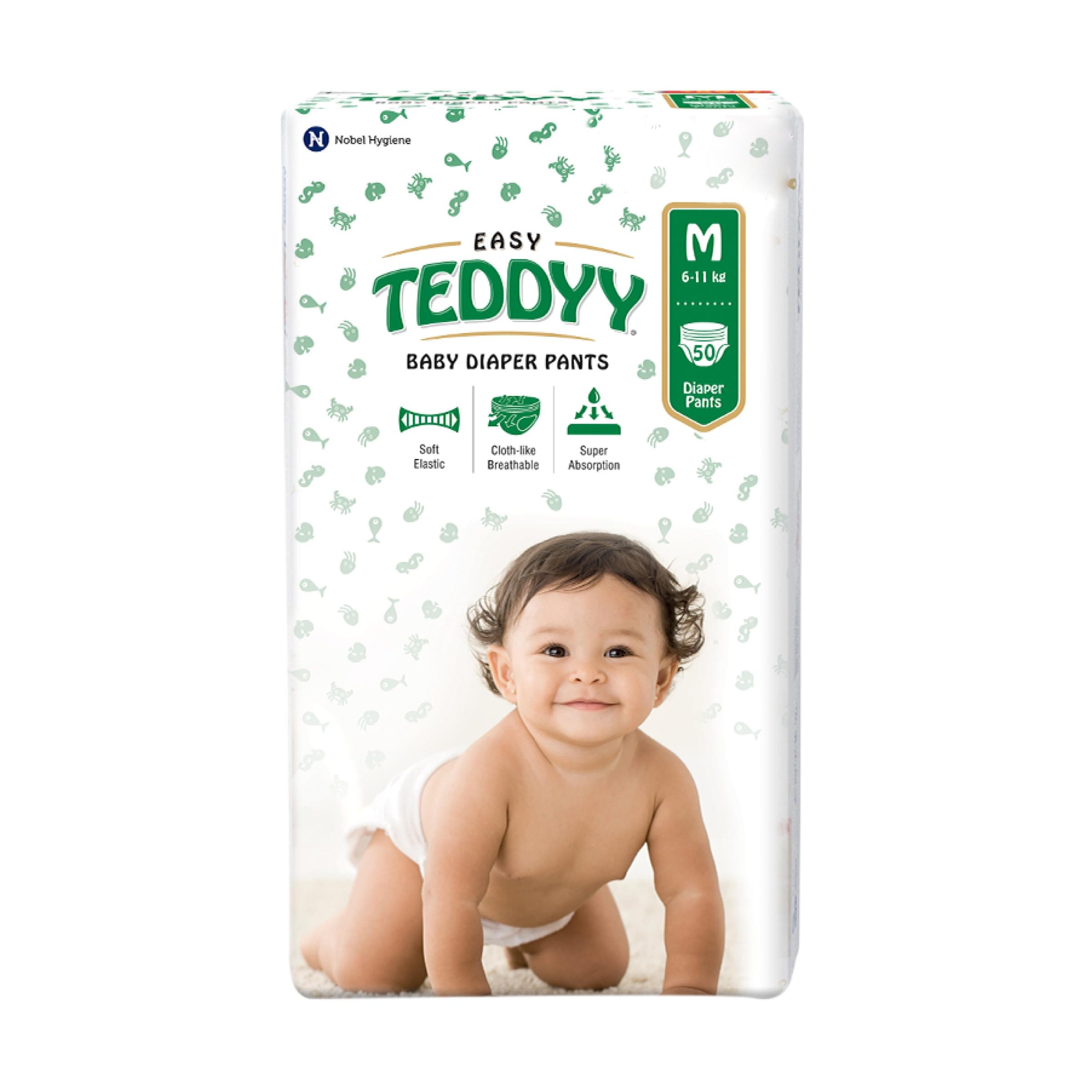 Teddyy Baby Easy Medium Diaper Pants 50 Count (Pack of 1)