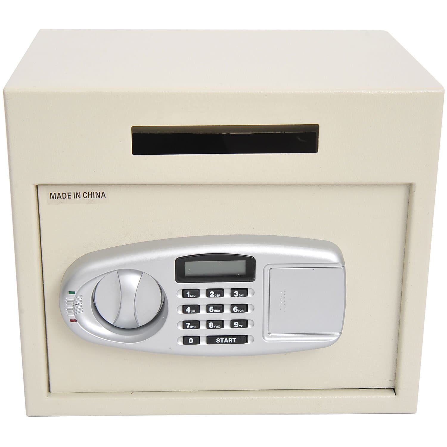 HomCom 12" x 14" x 10" Digital Home Security Safe w/ Deposit Slot - Cream