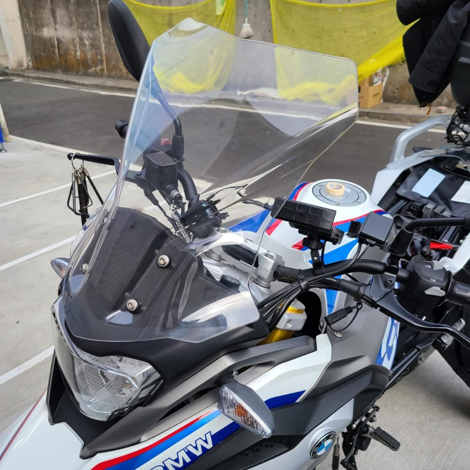 Motorcycle Windshield Deflector Double Bubble Windscreen Compatible with G310GS G310 GS 2017 2018 2019 2020 2021 2022 2023 2024 Touring Flyscreen Front Wind Shield Screen Visor, Clear