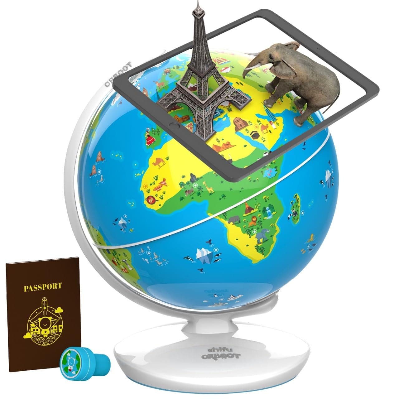 - PlayShifu Globe for Children – Orboot Earth: Interactive Kids Globe with 1000+ Facts on Animals, Places & Monuments | Tech-Powered Learning Toy & STEM Gift for Kids Ages 4–10