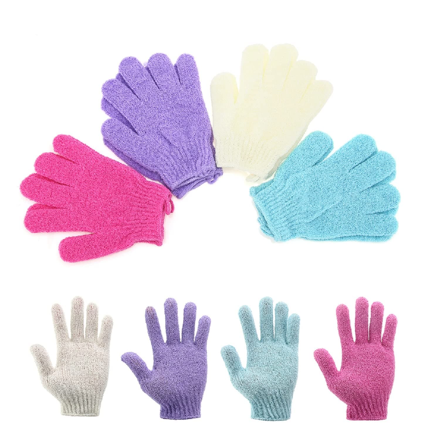 4 Pair Scrubbing Exfoliating Gloves