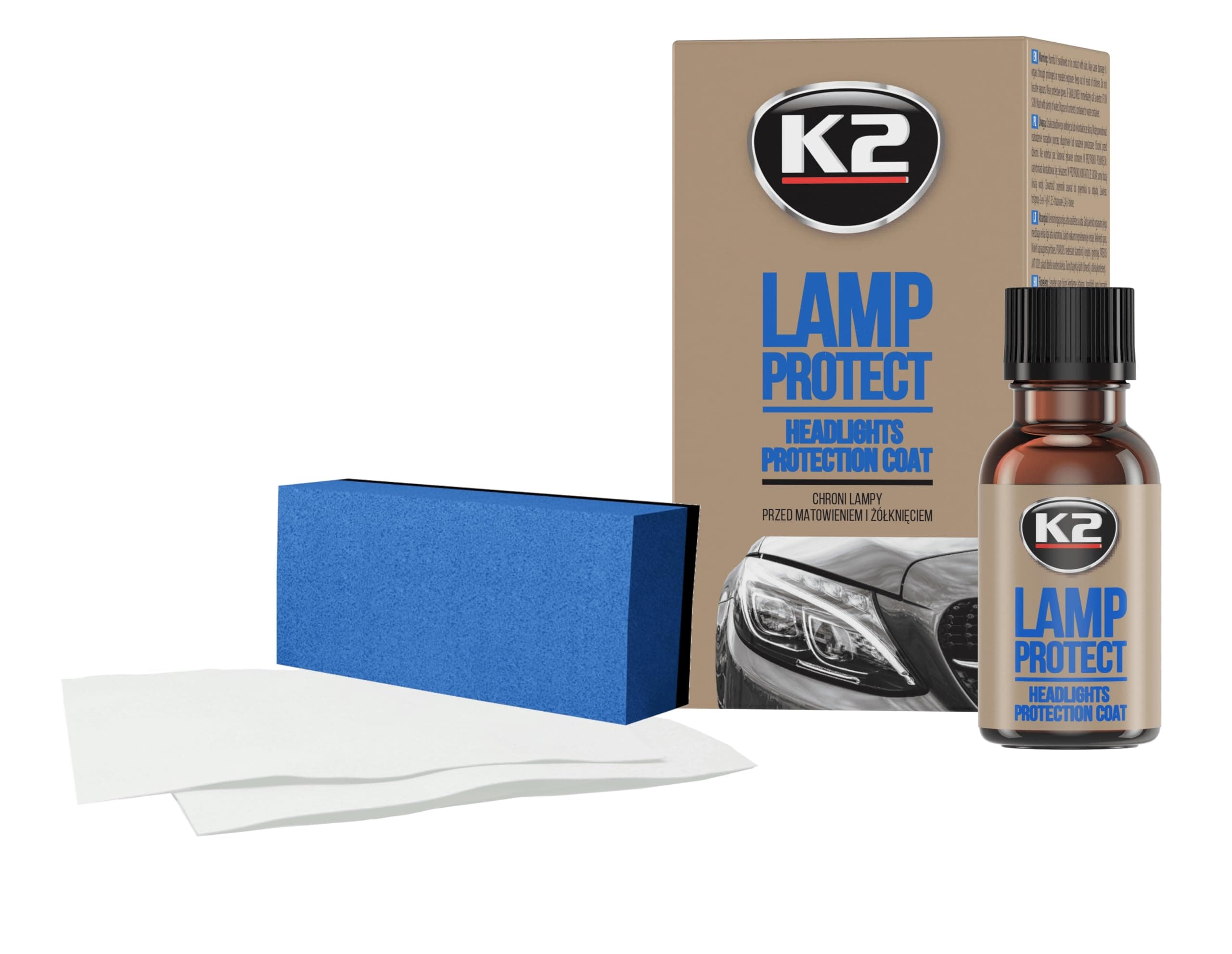 K2 LAMP PROTECT Headlight Protective Liquid Coating Prevents Yellowing 12 MONTHS