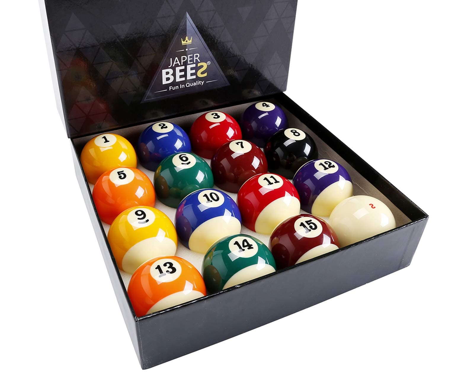 Billiard Ball/Pool Ball Set Complete 16balls 2-1/4" Regulation Size&Weight Resin Ball