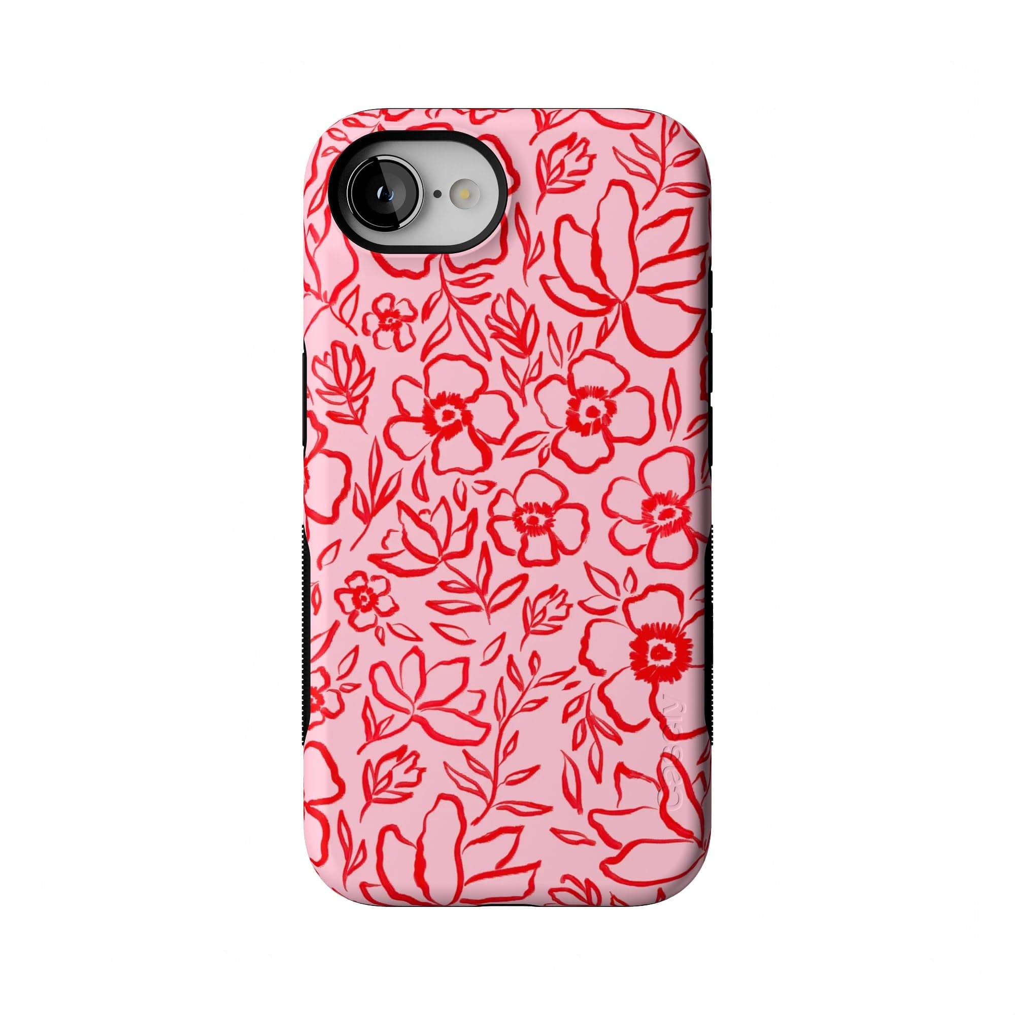 Casely iPhone 16e Case | Blush Garden | Floral Doodle | Compatible with MagSafe | Bold Protective Design