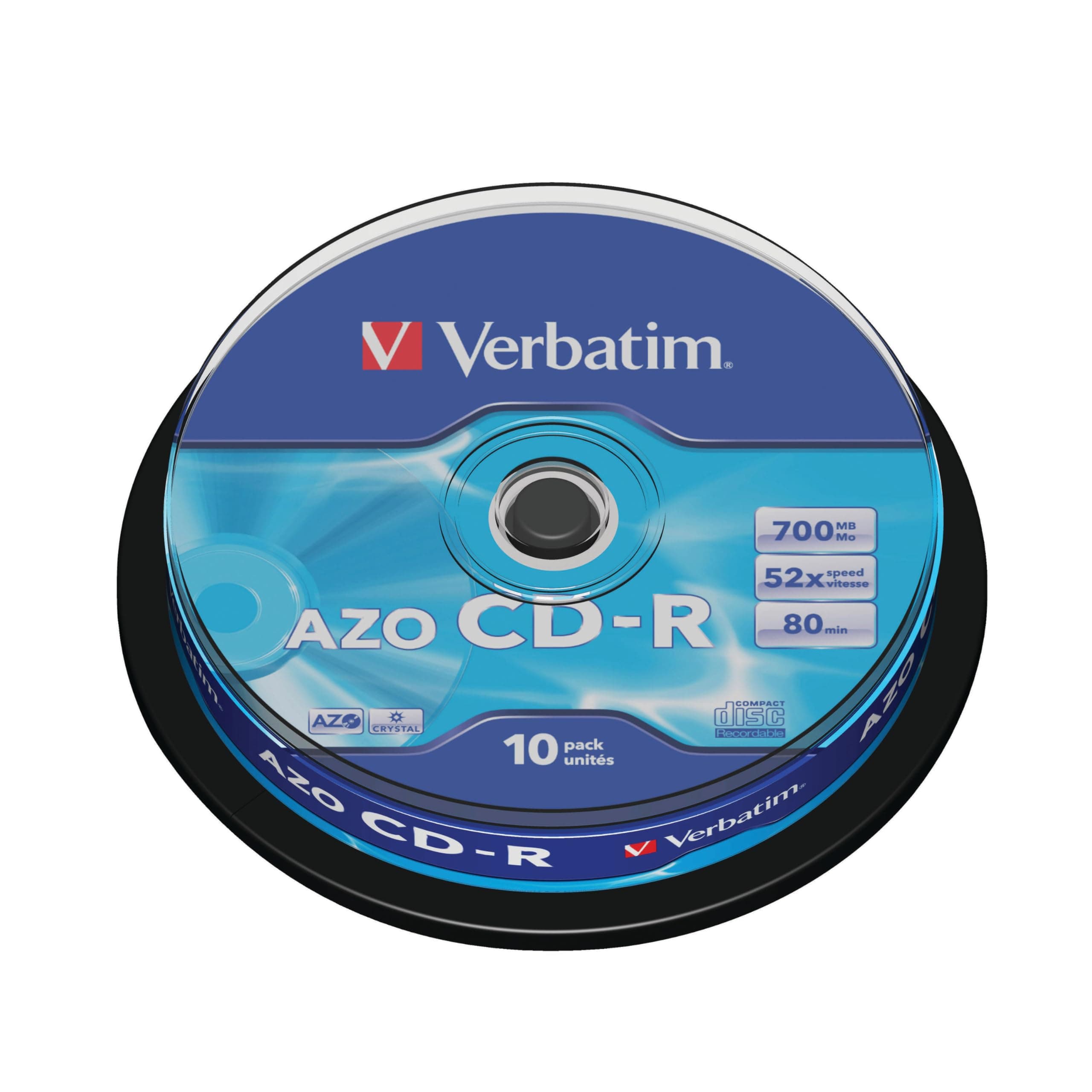 Verbatim CD-R Extra Protection 700 MB I 10er Pack Spindel I Oberfläche weiß I CD Rohlinge I 52-fache Brenngeschwindigkeit mit langer Lebensdauer & Extraschutz I leere CDs I Audio CD Rohling