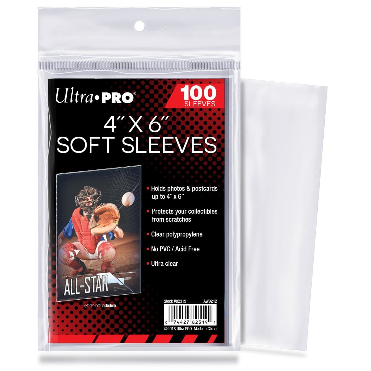 Ultra Pro 4 X 6 Soft Sleeves (100) Model: Up 82319