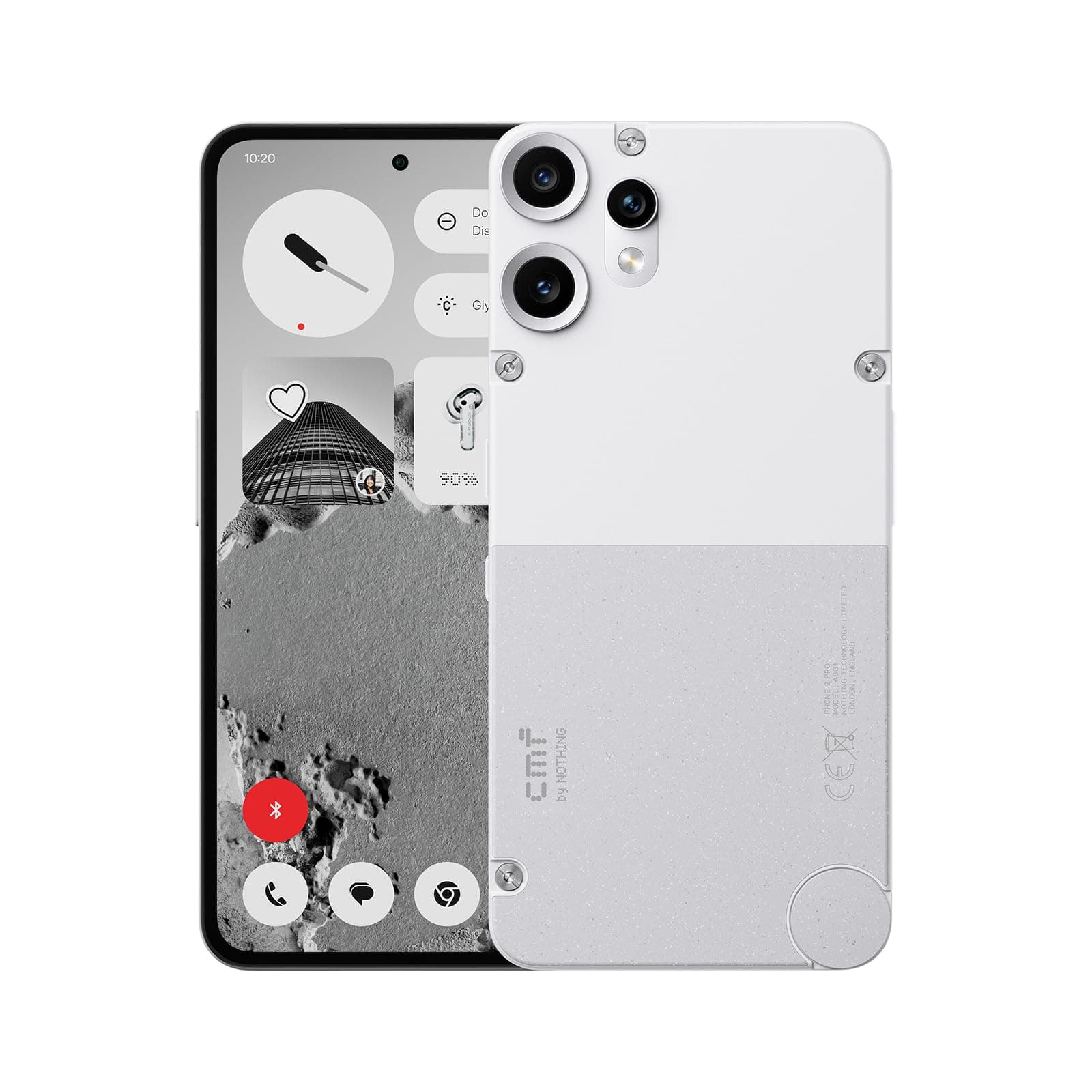 CMF Phone 2 Pro Smartphone, Android Cell Phones with MTK 7300 Pro,4 Camera System, 50 MP Camera, 6,67" Flexible AMOLED Display, 5000mAh, 33 W Fast Charge, NFC, Nothing OS 3, 8+128GB - White