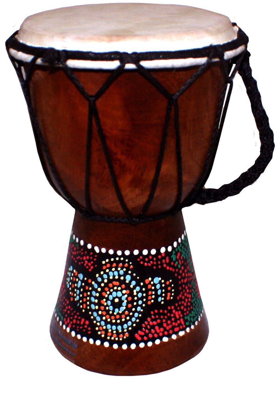 Hand Painted Djembe Drum (Height: 20cm, Drum Head Diameter: 13cm)