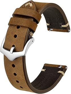 Men's Watch Bands, Hand-Stitched Leather Watch Straps, Quick Release, 18mm 19mm 20mm 21mm 22mm
