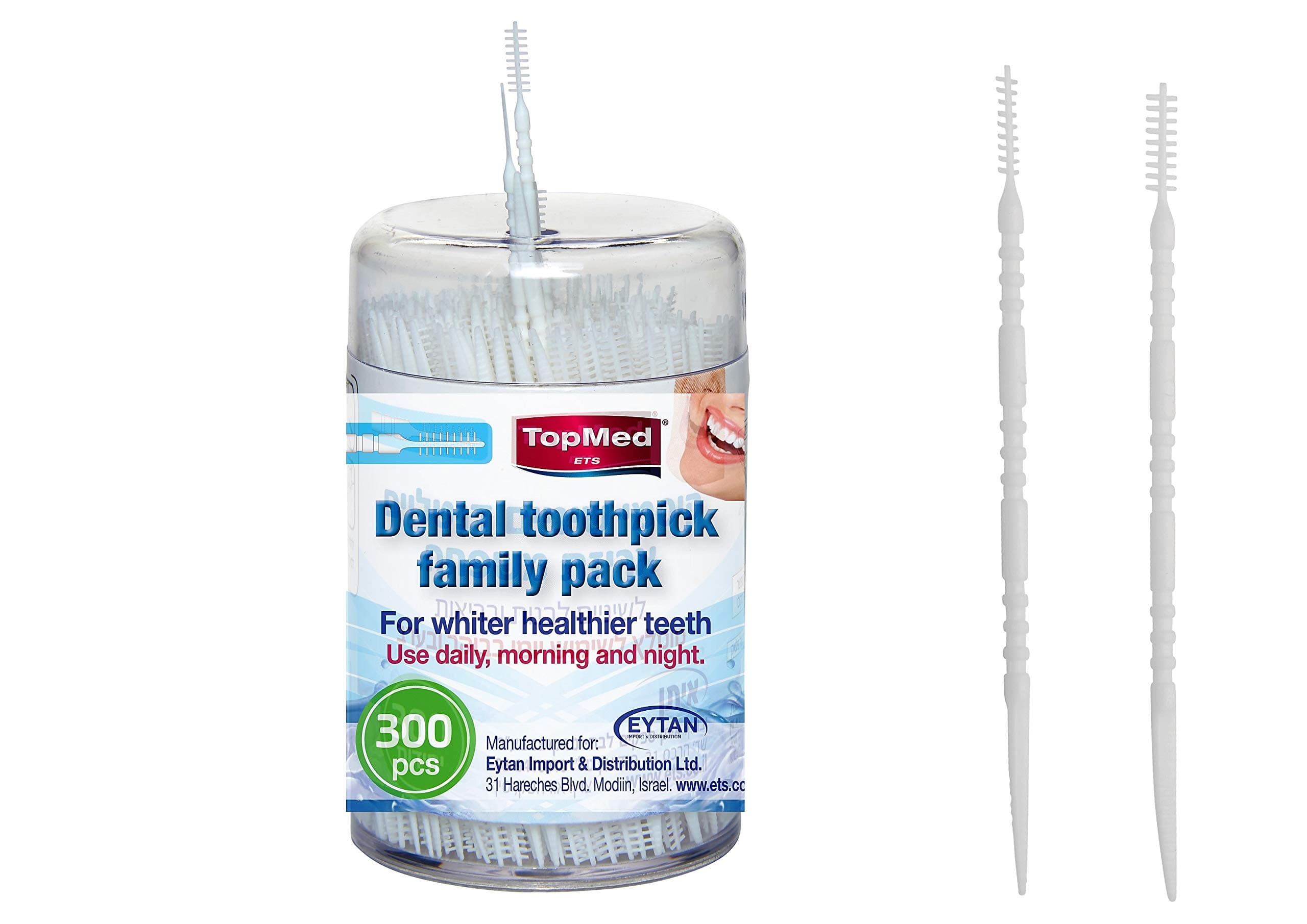 Brush Picks Toothpicks Hygiene Sticks 300 Count